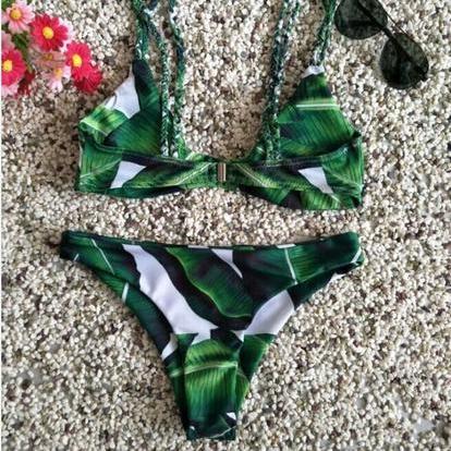 Green Leaf Fresh Two Piece Bikini