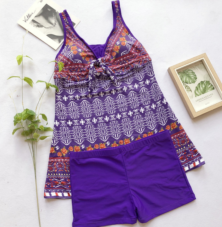 Women's Printed Swimsuit With Oversized Swimsuit