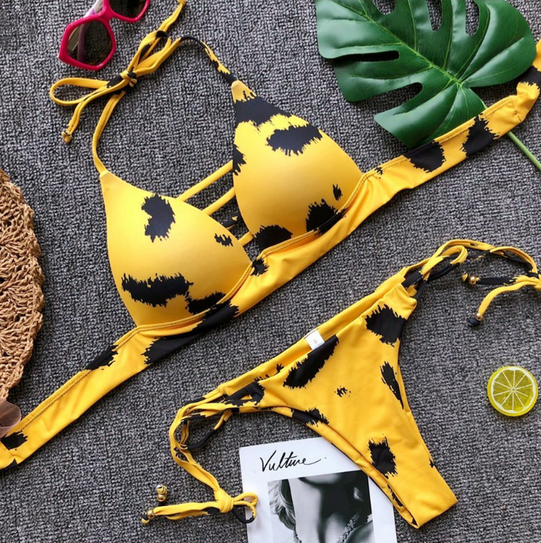 Pop Leopard Print Sexy Bikini