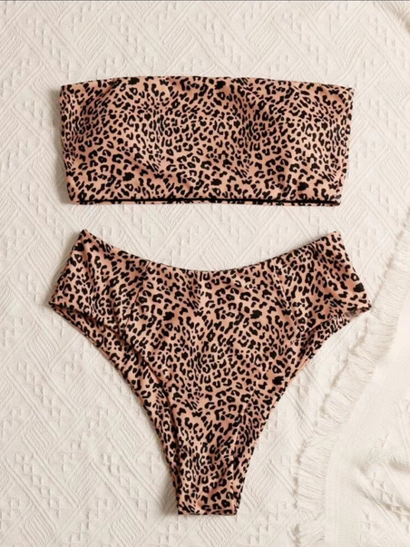 Swimwear Leopard Bikini Women's Split Swimsuit Sexy Seductive Breathable Beach Resort Swimsuit