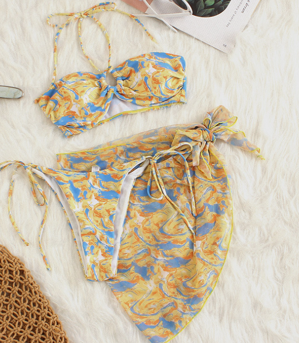 Ethnic Style Sexy Three-piece Two-piece Swimsuit