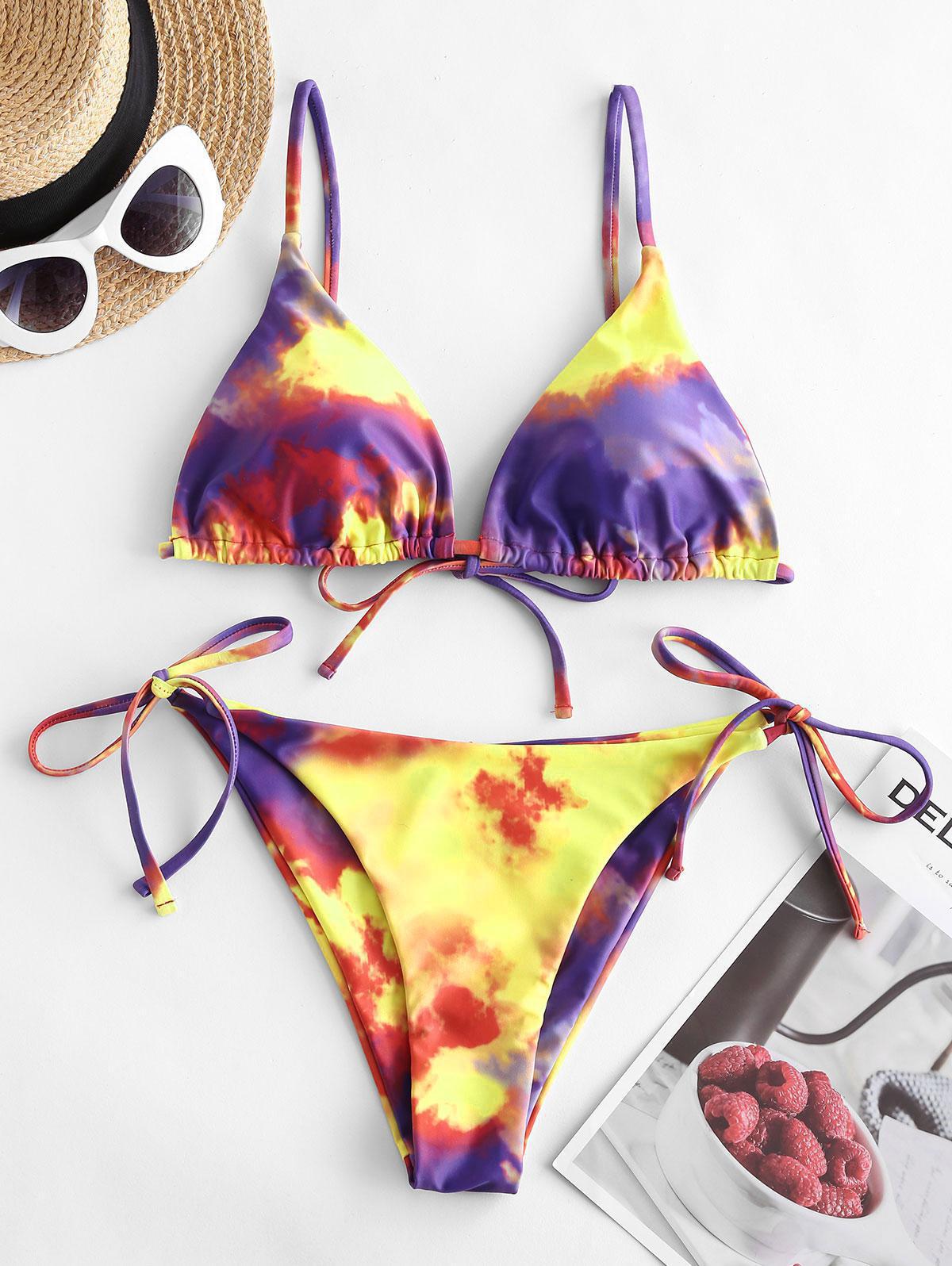 Printed Two-piece Swimsuit Women's Tie-dye Bikini