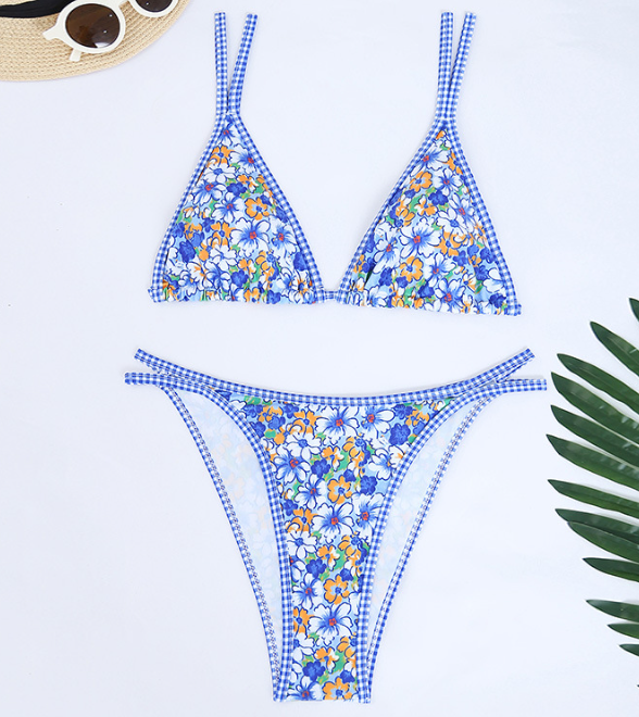 MELYUM High Waisted Floral Bikini Set - Tummy Control Two Piece Swimsuit For Women