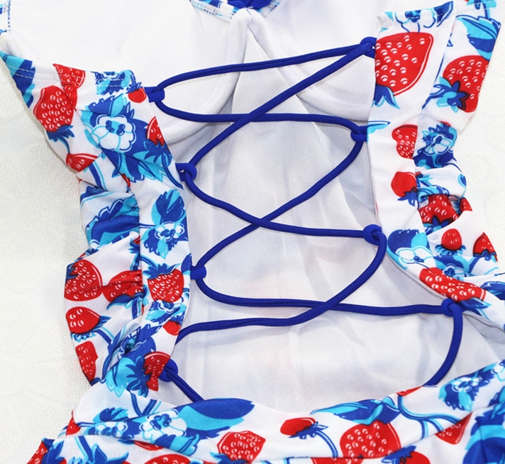 strawberry halter swim dress Women Strawberry Swim Dress, Cute Strawberry Print Halter Swimsuit, Strawberry Halter One Piece Swimsuit,strawberry Bikini