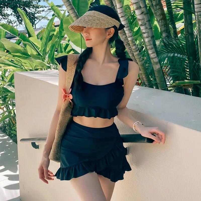 Ruffle two piece swimsuit sales