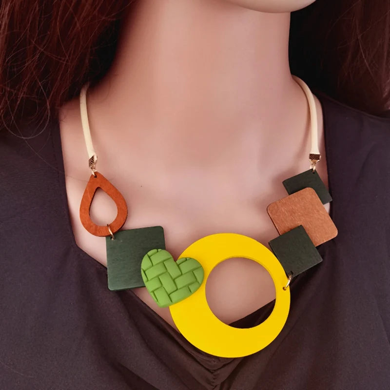 Geometric statement necklace top
