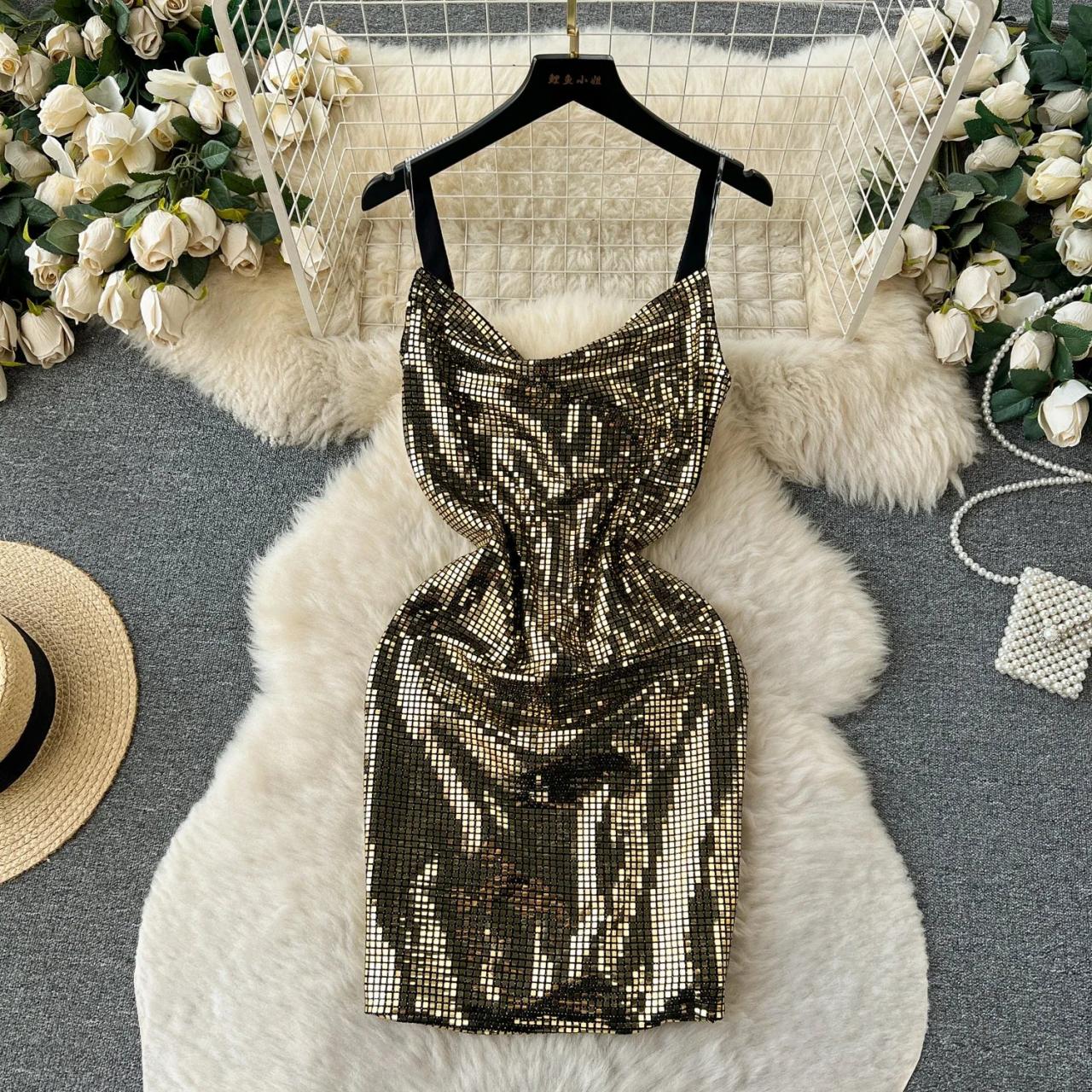 gold shimmer bodycon dress Golden Luxe Flicker Bodycon Dress main image 0