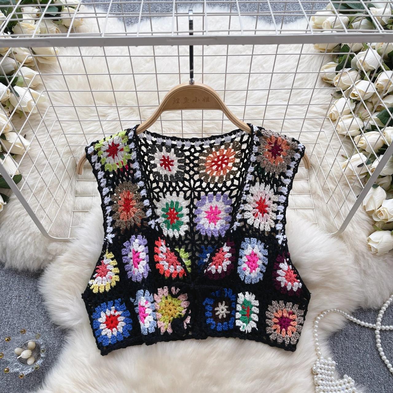 【夏帆さま専用出品】SHELL MOTIF CROCHET KNIT VEST MEDI SHELL MOTIF CROCHET KNIT VEST