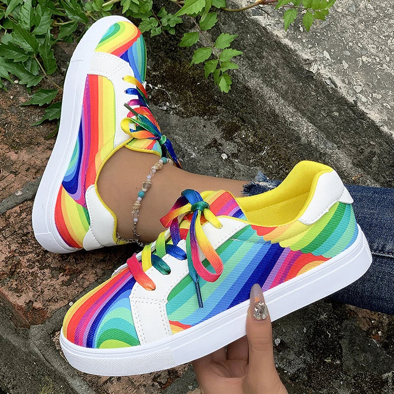 Rainbow wave sneakers new arrivals