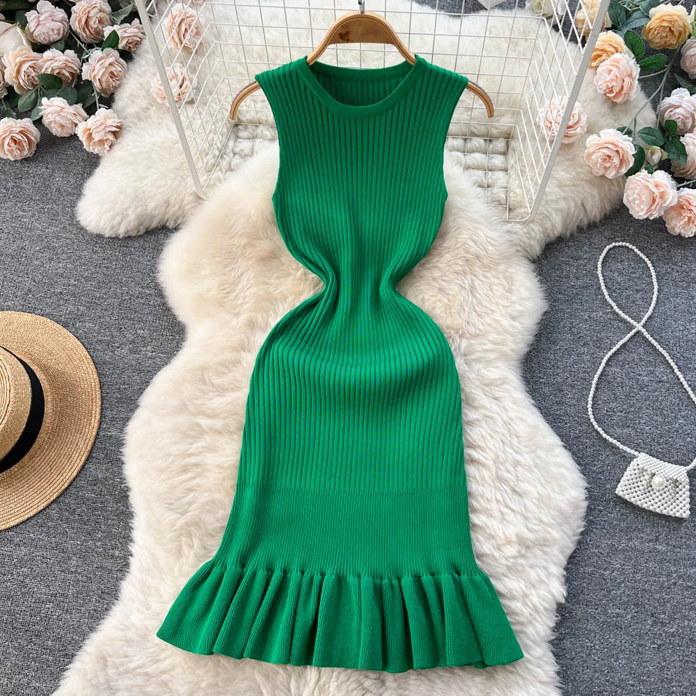 emerald green ribbed dress Emerald Green Knit Dress - Ribbed Long Sleeve Sweater Dress