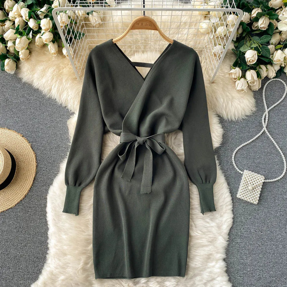 brown long sleeve floral dress Zaria One-of-a-Kind Wrap Dress – Handmade, Sustainable, Stunning