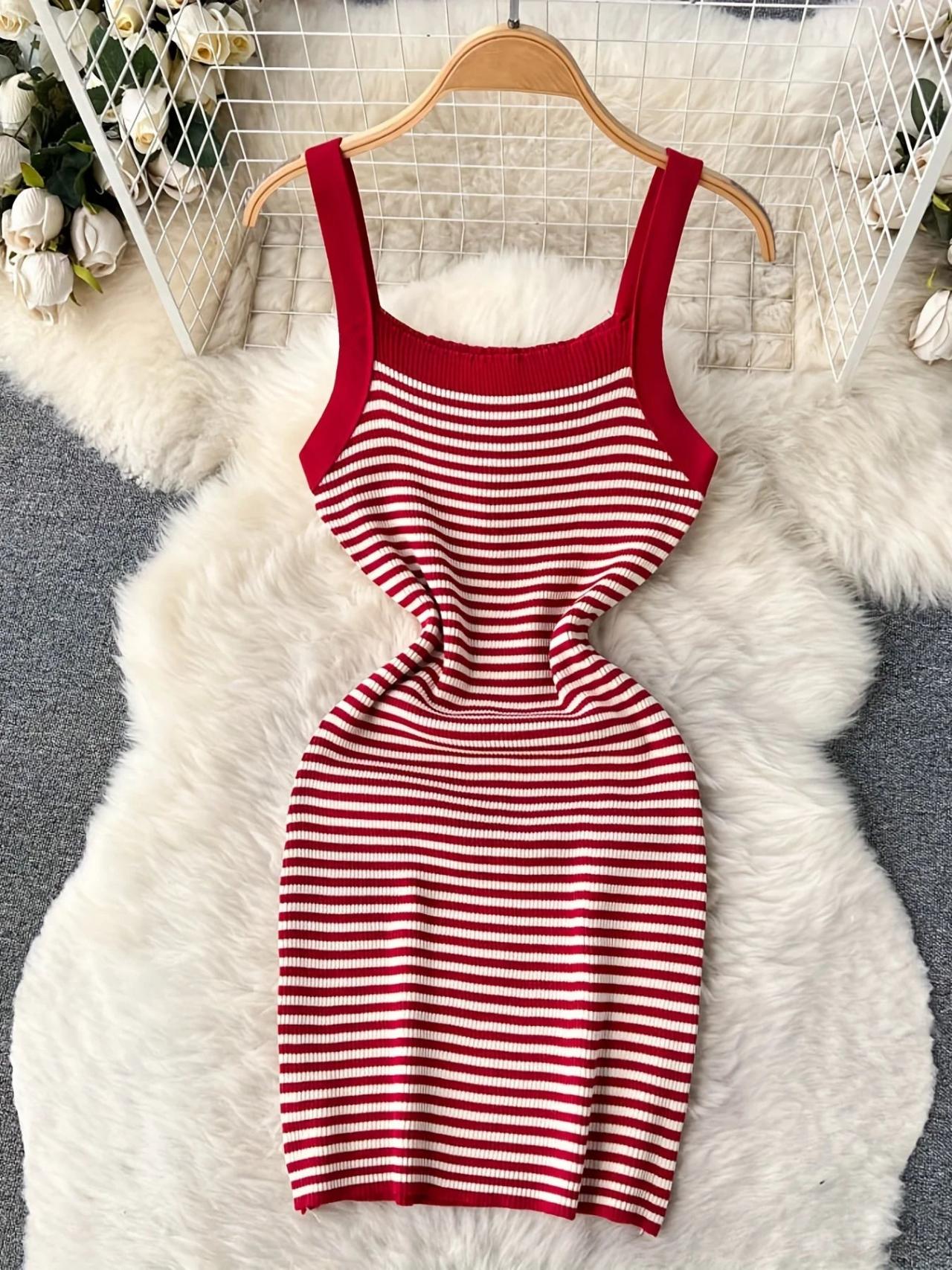 Red and white striped bodycon dress outlet