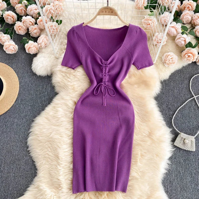 strapless open back dress Ribbed Maxi Dress Purple – Cloud9ine Activewear