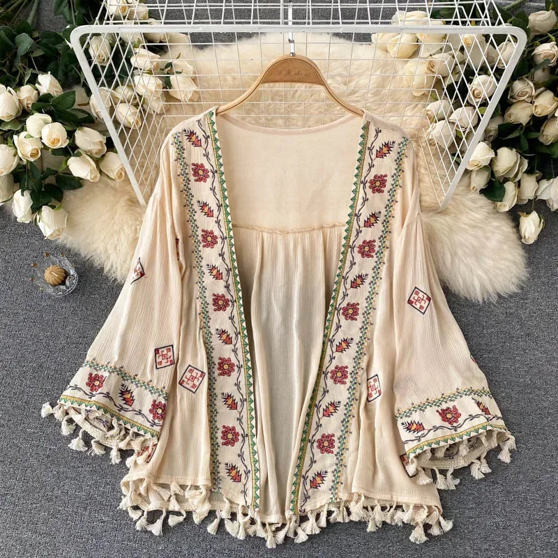 Tassel kimono cardigan new arrivals