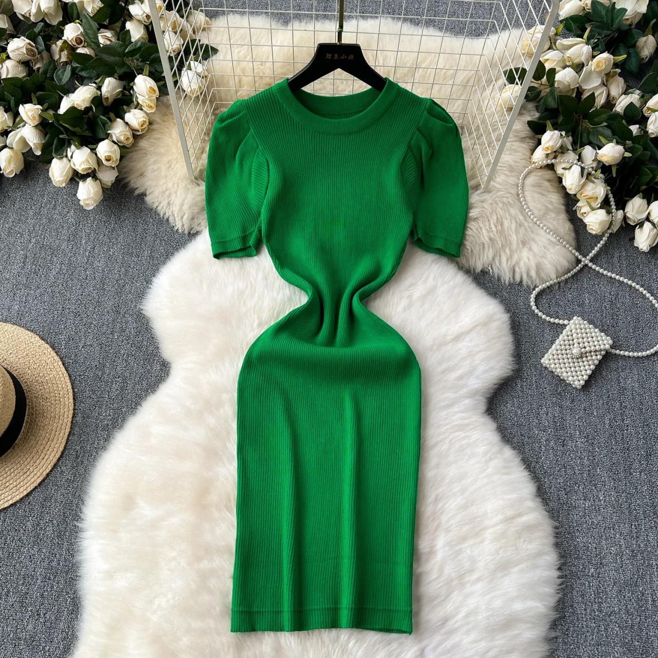 green knit bodycon dress Green Bodycon Button Sweater Dress & Reviews - Green - Dresses