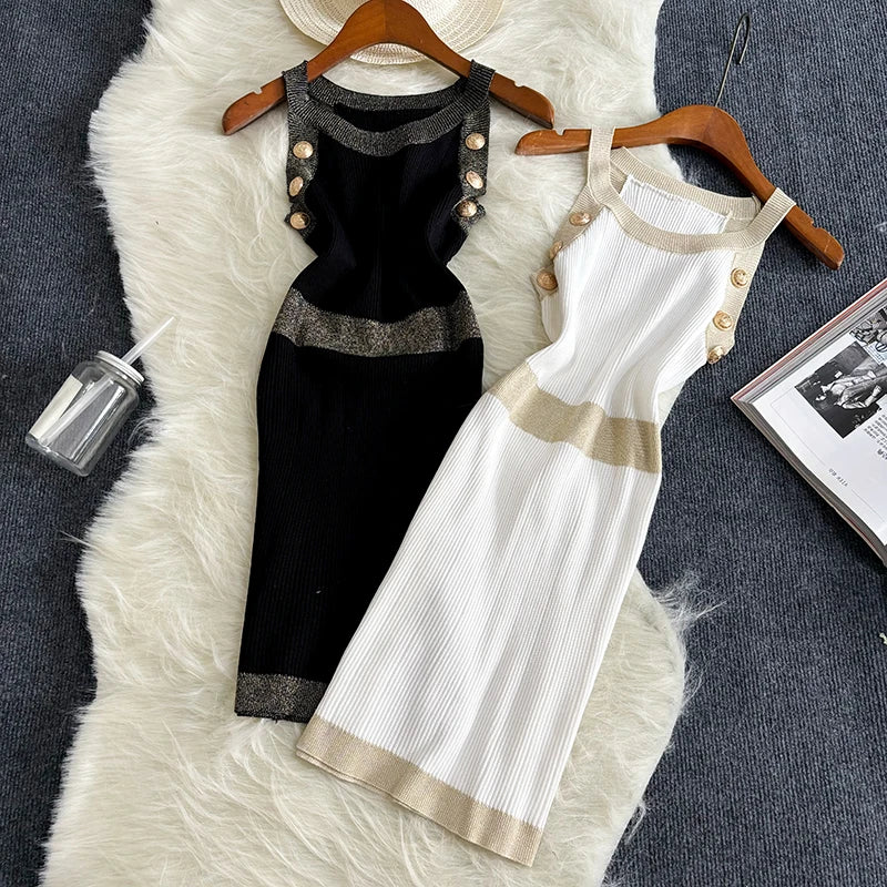 dresses with gold buttons Command the Room Black Velvet Scalloped Button Front Mini Dress main image 0