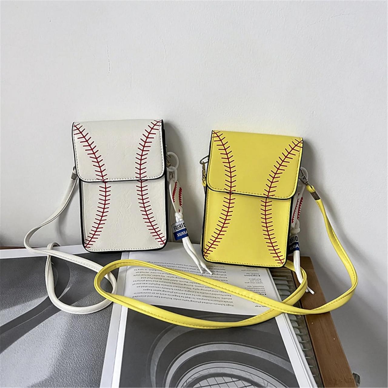 Baseball Themed Crossbody Phone Bag Purse