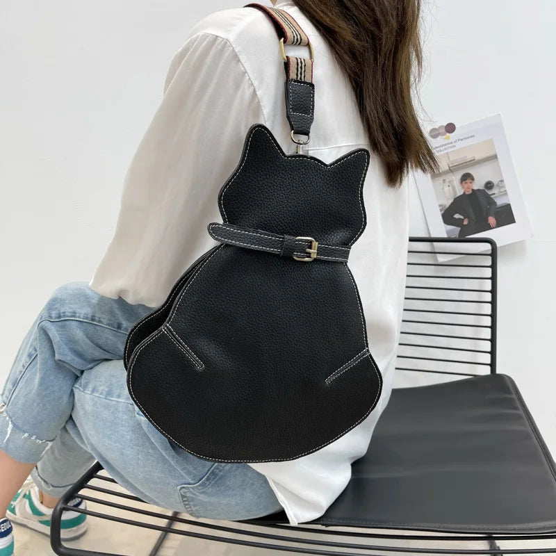 cat leather backpack Nicole Lee USA Eco-Leather Convertible Bag  Barbies Avenue A stylish Cat Ears Faux Leather Backpack that completes your wardrobe accessories Fashionable Black Cat-shaped Leather Backpack