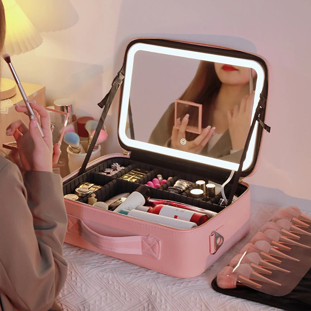 Led makeup case best sale