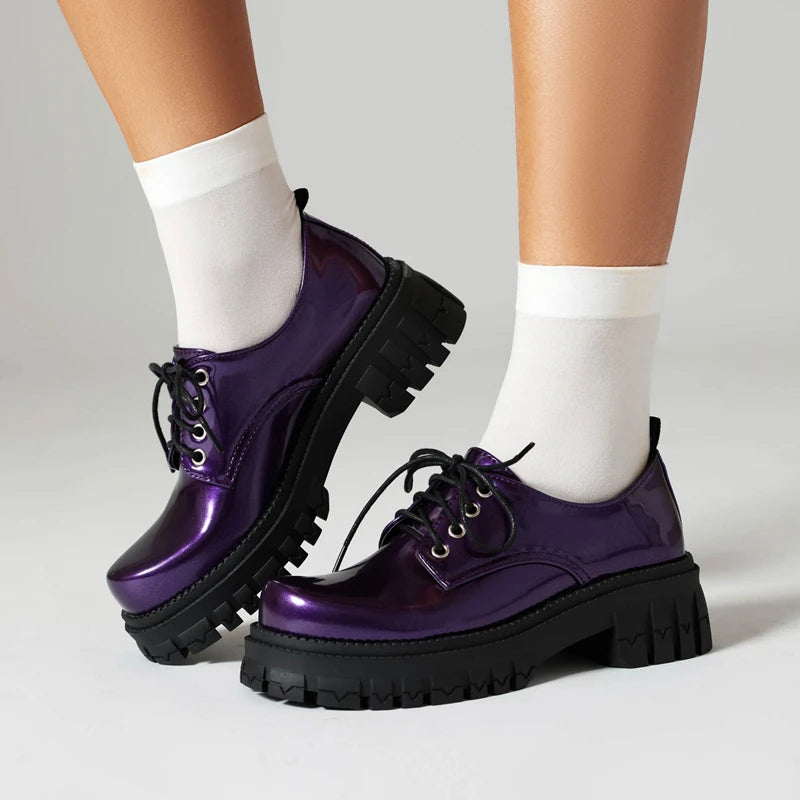 Purple platform shoes online