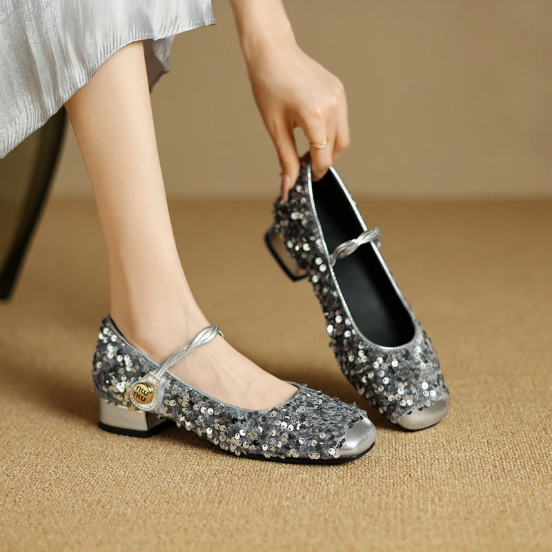 Sequin mary jane shoes sales