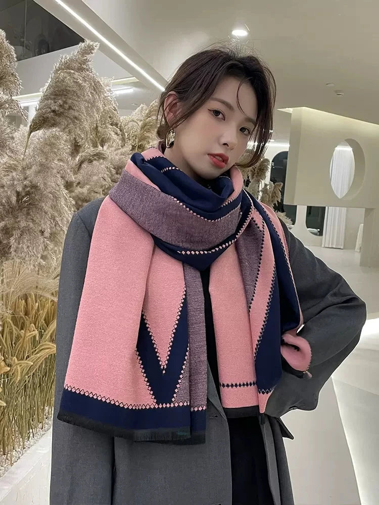 Patterned cashmere scarf shop