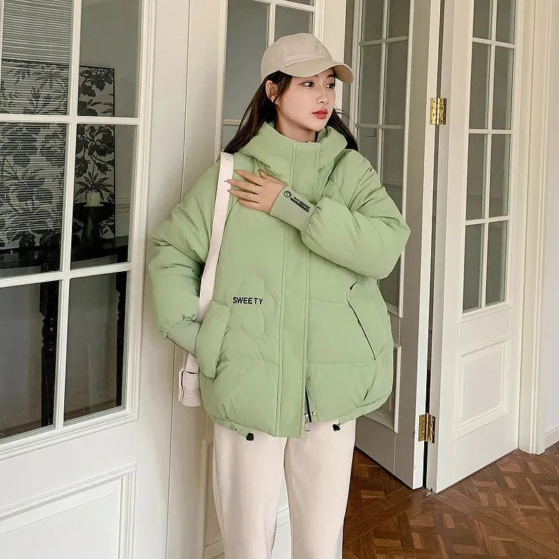 Light green puffer coat hotsell