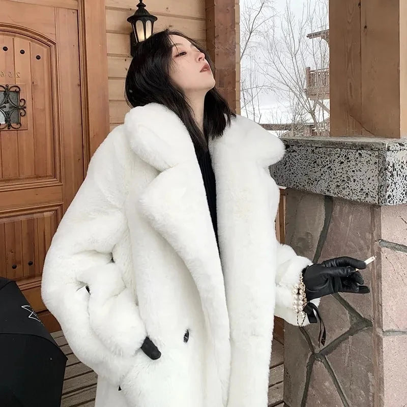 Women's rabbit fur jacket on sale