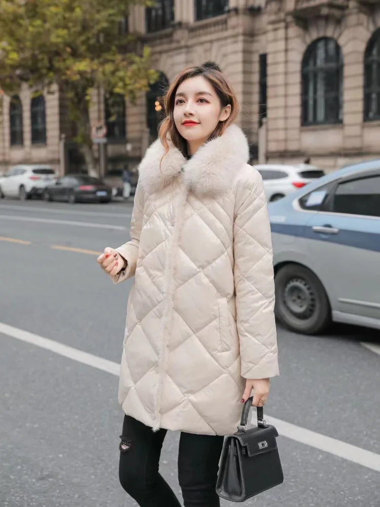 Winter Warm Coat Thickened 90 Duck Down Down Jacket Slim Hooded