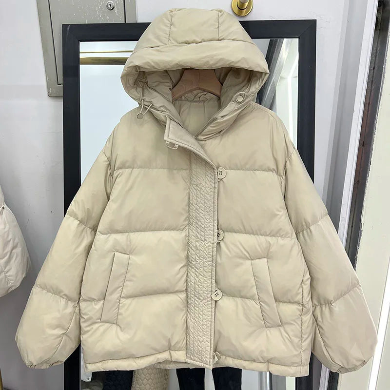 Cream padded coat best sale