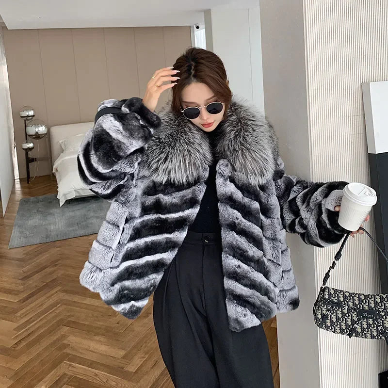 Chinchilla rex fur coat shop
