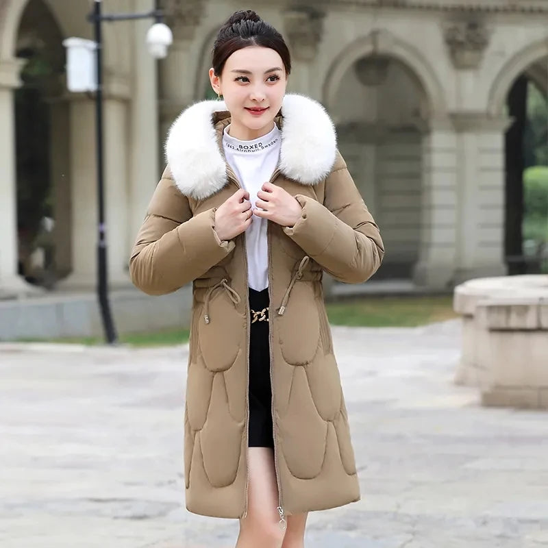 Womens Winter Coat With Faux Fur Hood