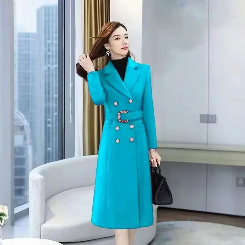 Turquoise trench coat womens store