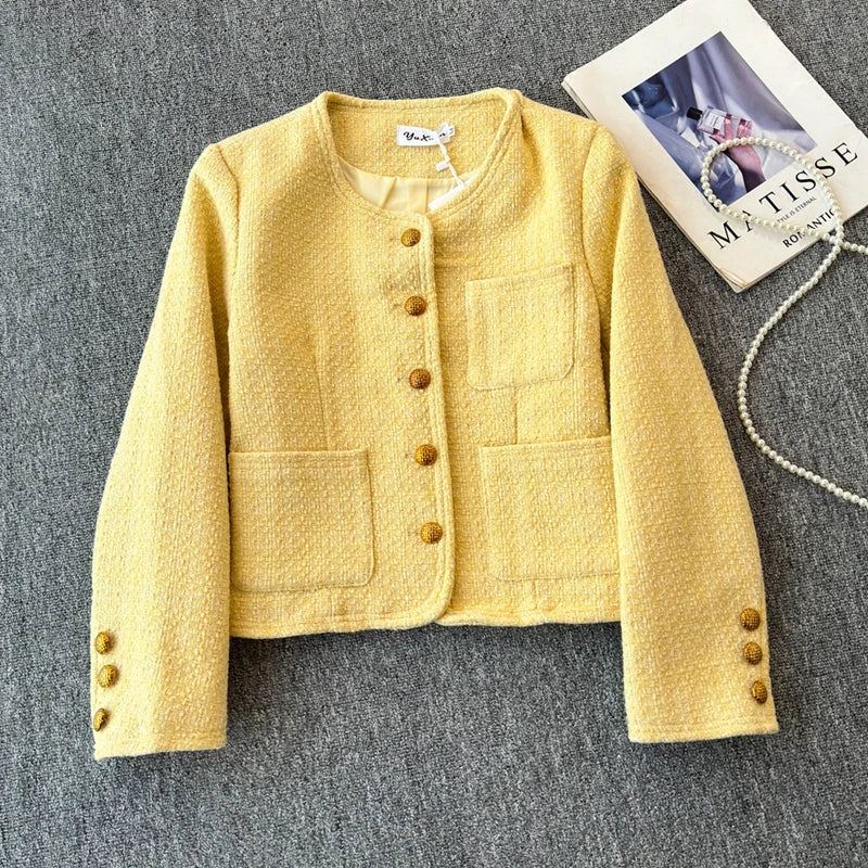Mustard tweed jacket clearance