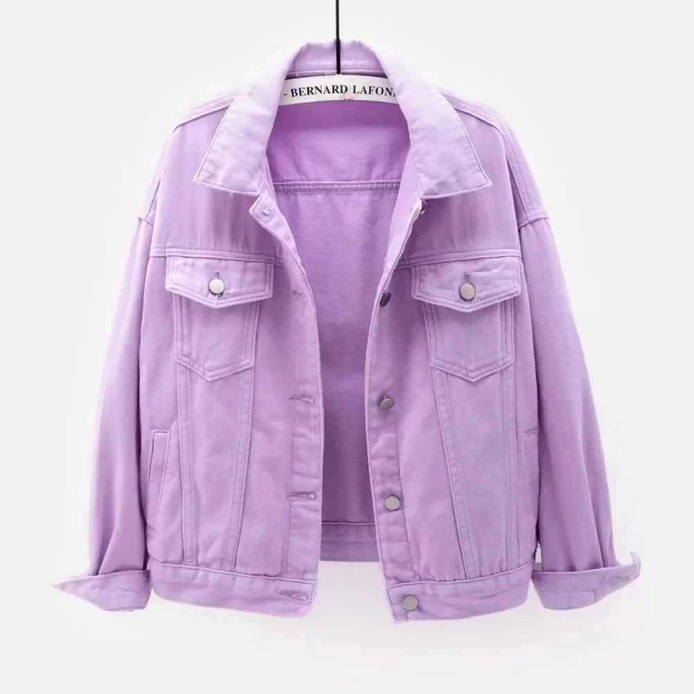 Lavender jean jacket store