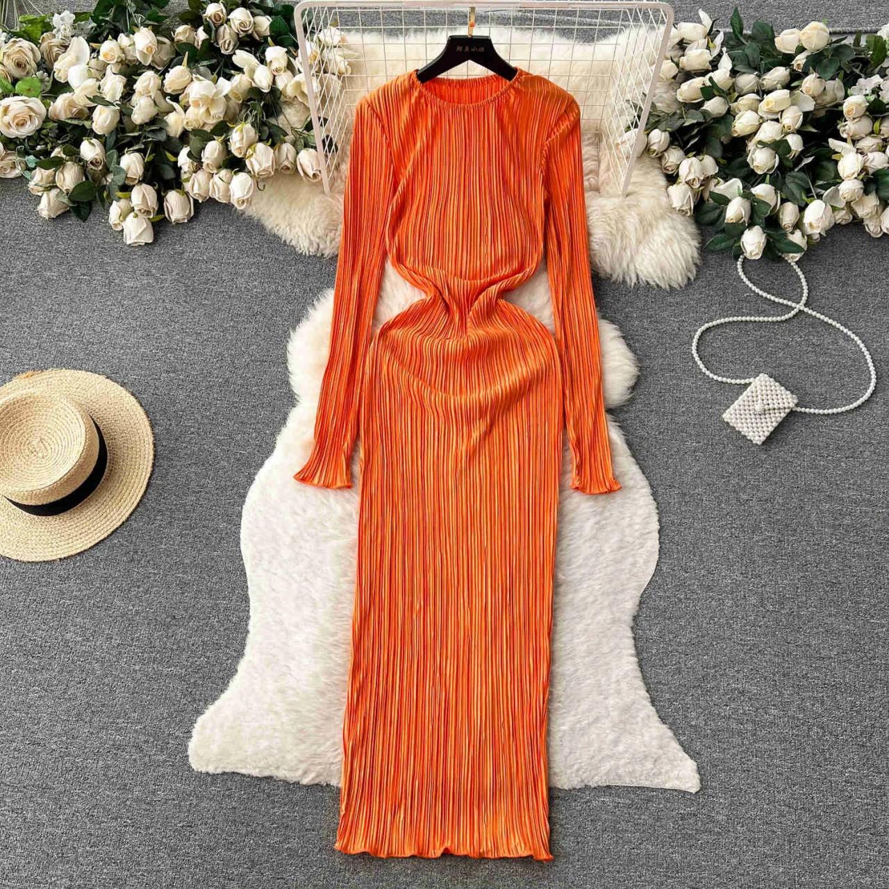 strapless open back dress Orange Knit Side Cut-Out Open Back Mini Dress main image 0