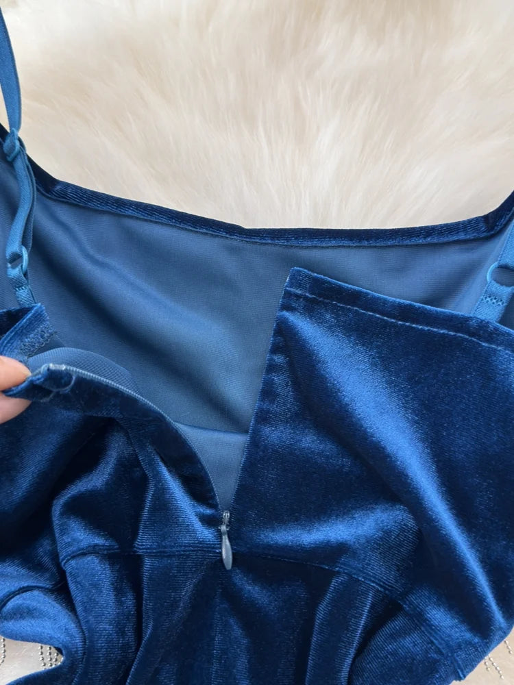 how to style light blue dress Provence Bloom Peplum Maxi Dress Blue
