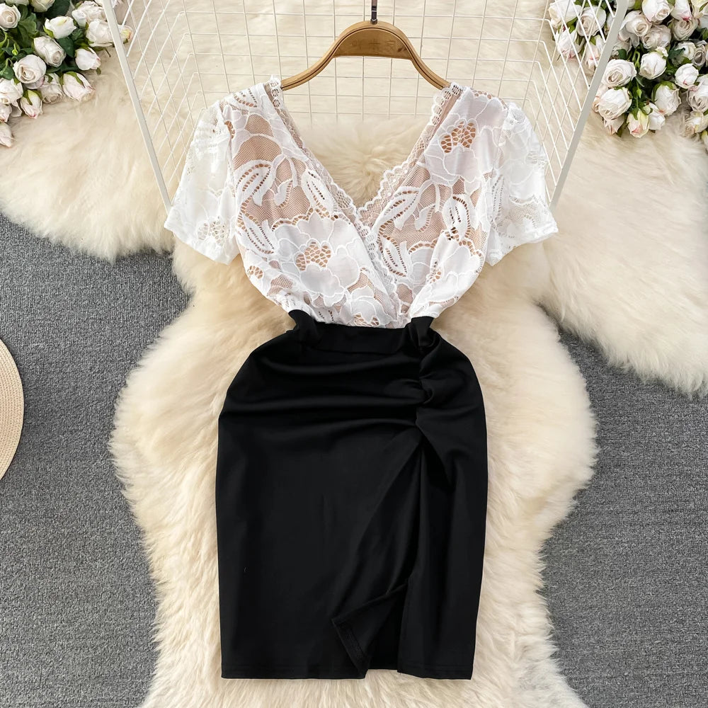shimmer lace dress Plus Size Blush Pink Lace A-Line Dress main image 0