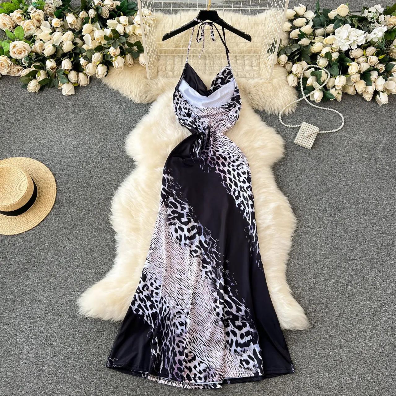 open halter dress Gemma Open Back Halter Dress M / Blush