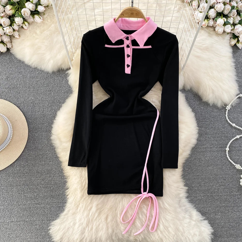 pink and black bodycon dress Buy ANVI Be Yourself Ruched Back Tie Bodycon Dress Pink & Black Online