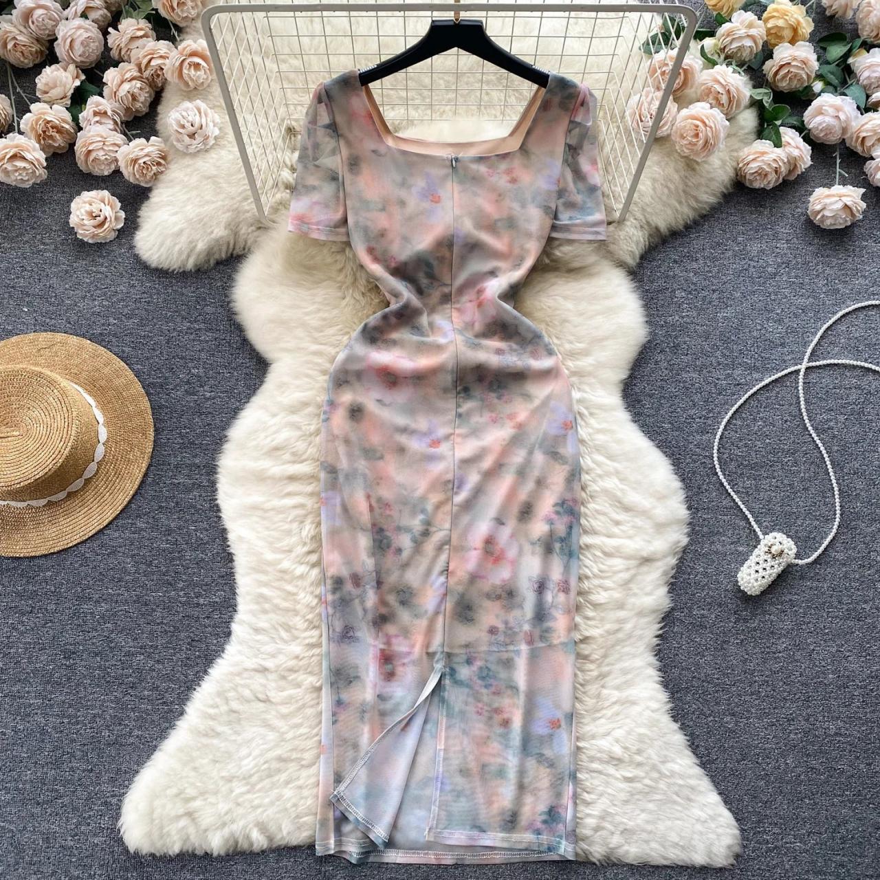 mint green glitter dress Cold-Shoulder Glitter Short Homecoming Dress -PromGirl Mauve / 3XLarge