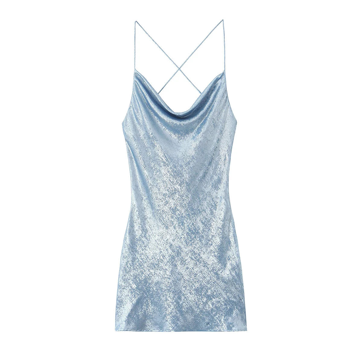 blue grey velvet dress Elven Blue Velvet Bell Sleeve Dress – French Meadows main image 0