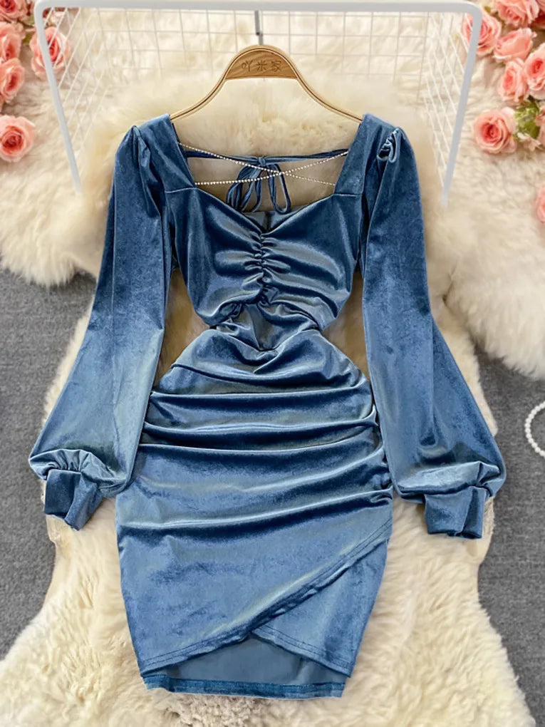 velvet ruched dress RICOCHO Wrap V Neck Maxi Women's Velour Bodycon Dress : Clothing, Shoes & Jewelry fitting mini length design that showcases your curves This striking Velvet Ruched Dress from Boohoo is the ultimate statement piece for your special occasion wardrobe Velvet Blue Ruched Dress With