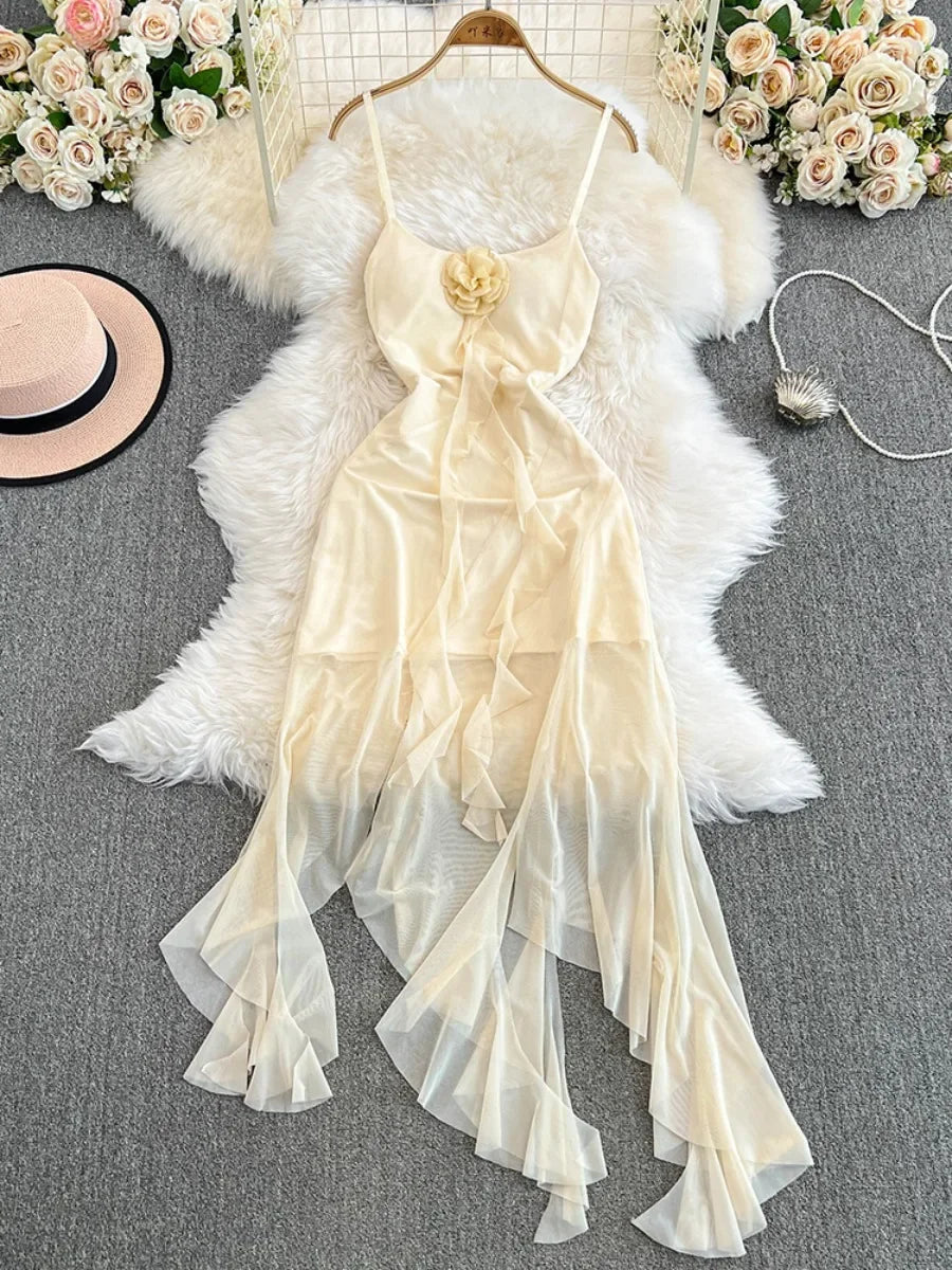 Sheer flowy dress hotsell