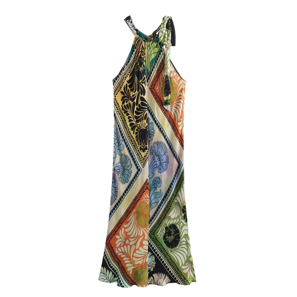 halter maxi dress pattern The Illara Printed Halter Maxi Dress – Thread + Seed