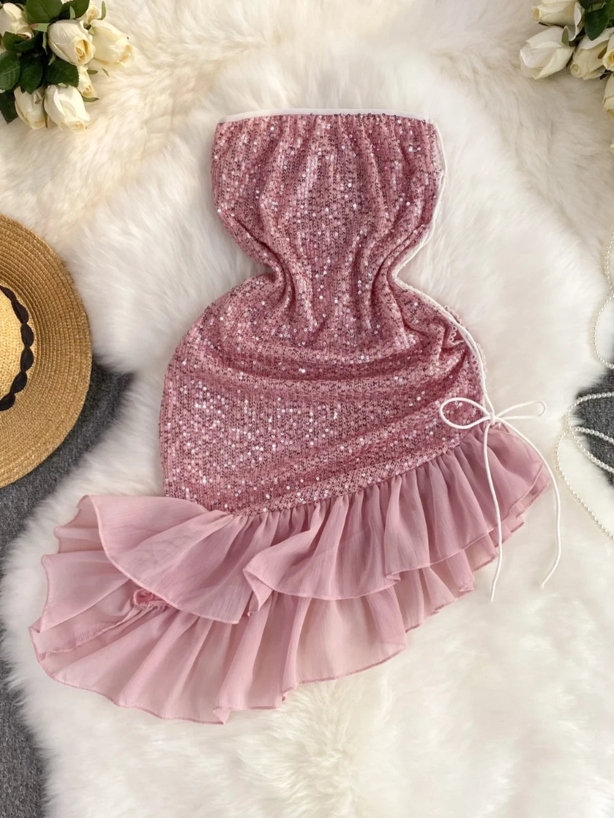 ruffle glitter dress Jovani 39305 Formal Long Glitter Ball Gown Ruffled Prom Dress