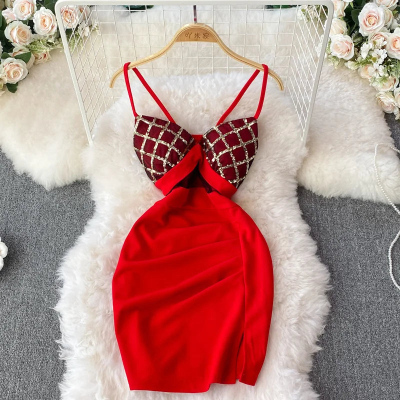 fitted lace wedding dress Marette Red Floral Embellished Midi Dress – Frock and Frill