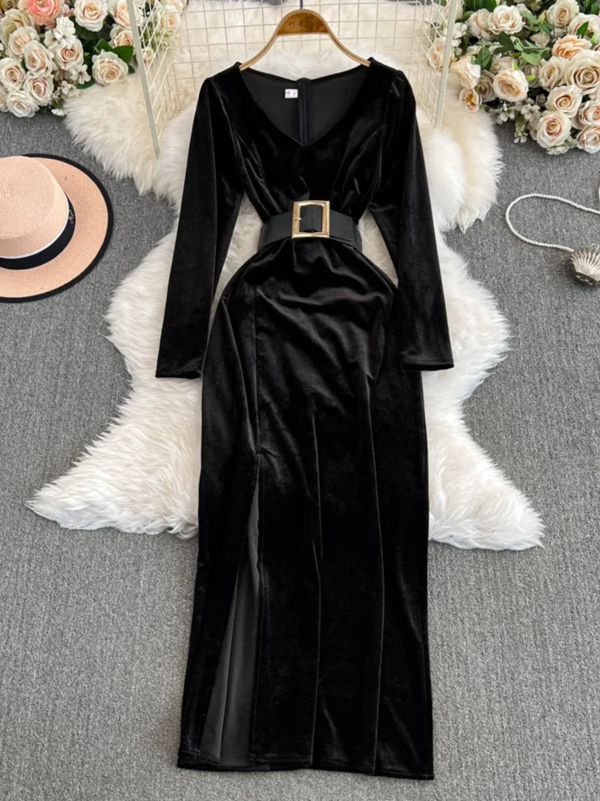 belted velvet midi dress Buy Sosandar Green Velvet Faux Wrap Midi Dress With Belt from Next USA
