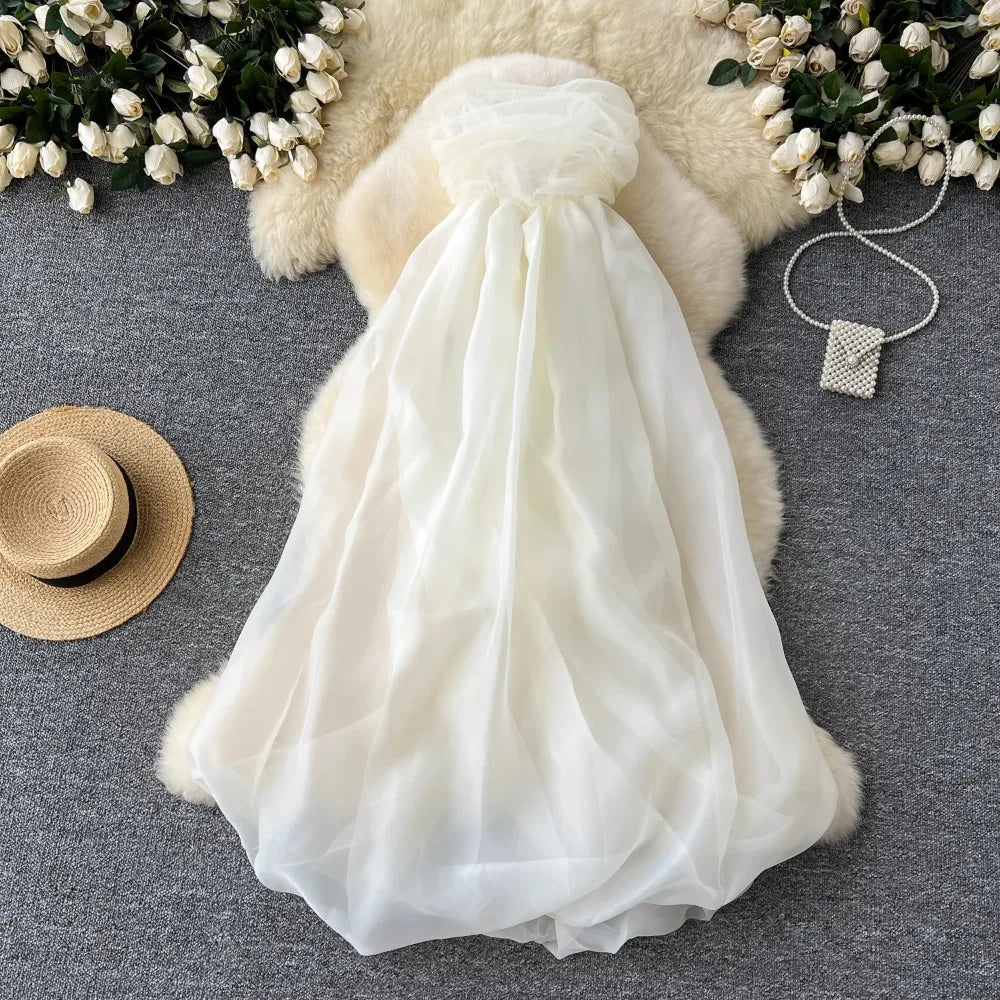 white sleeveless chiffon loose dress THDHVS Girls White Dress,Summer Sleeveless Round Neck Print Chiffon Midi  Dress Loose Lightweight Casual Wear for Kids,Dresses for Girls White 9-10