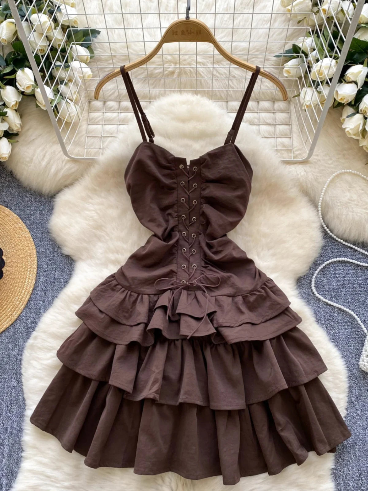 strapless white lace mini dress Micola Strapless Bustier Lace Mini Romper / Dress main image 0
